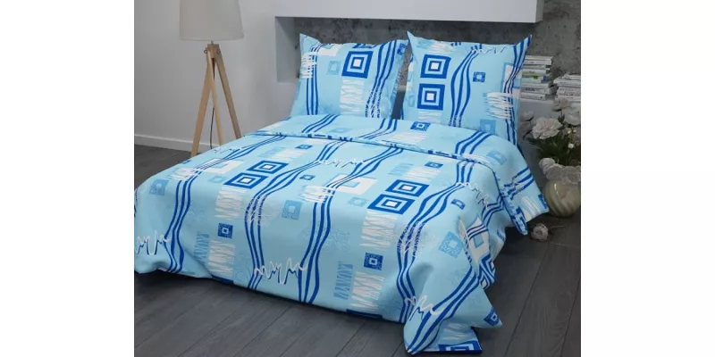 Постельное белье из бязи 120 г/м² «Пикассо голубой» оптом