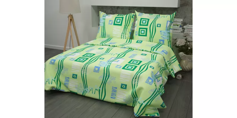 Постельное белье из бязи 120 г/м² «Пикассо зеленый» оптом