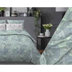 Постельное белье "Стрекозы мятный" из бязи 140г/м2  
